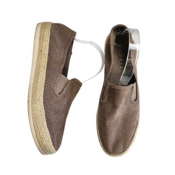 Esprit Womens Nadine Espadrille Slip On Platform Sneakers Size 9.5 Perforated - Picture 1 of 10